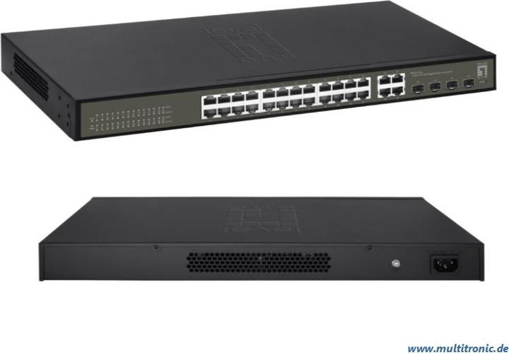 Produktbild LevelOne Switch 24x GE GES-2128 4xGE 4xGSFP (24 Ports)