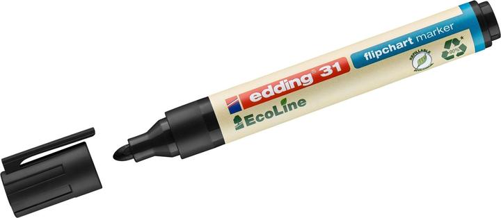 Produktbild Edding 31 EcoLine Flipchartmarker - schwarz - 10 Stifte - Rundspitze 1,5-3 mm - zum Schreiben, Zeich (10x)