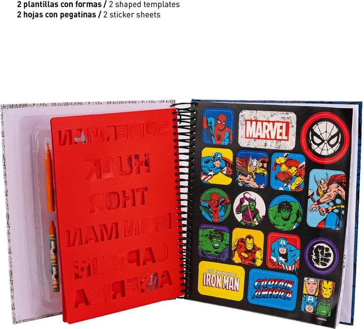 Actual product image super activity album coloreable, red