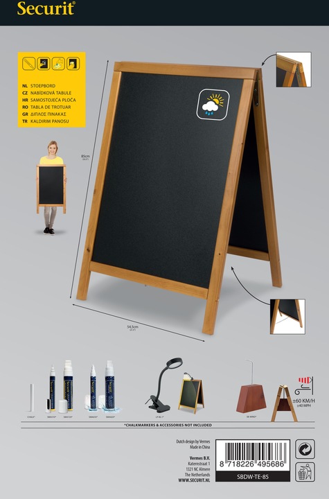 Actual product image Securit Chalk board stand (Blackboard, 56 x 89 cm)