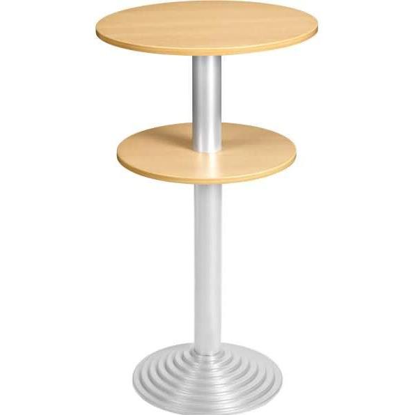 Bisley, Tischplatte, Stehtisch rund 2 Platten Stahlsäule D 80 mm Aluminium-Gussfuss D H 740...