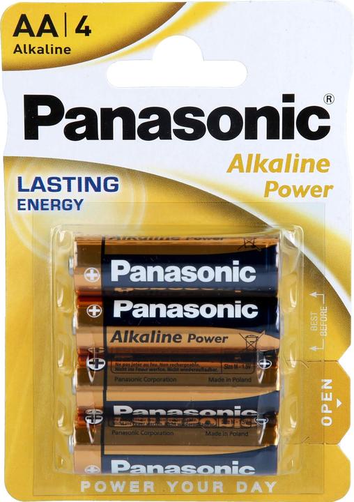 Panasonic 1x4 alcalino Power Mignon LR6 AA (4 pz., AA / LR6 / LR06 / Mignon / R6 / R14505)