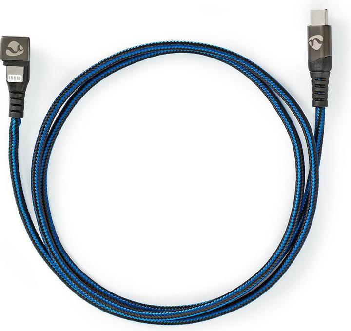 Produktbild Nedis USB-Kabel - Apple Lightning 8-Pin - USB-Typ-C ™ Stecker - Vernickelt - 1.00 m - rund - Gefloch (1 m, USB 2.0, 60 W)