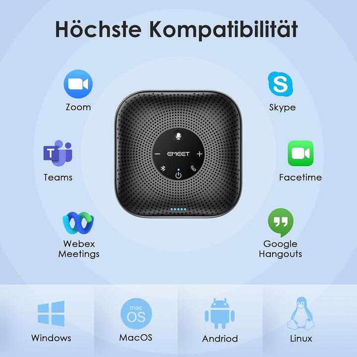 Actual product image EMeet Konferenzlautsprecher M0 Plus mit AI Mikrofonen