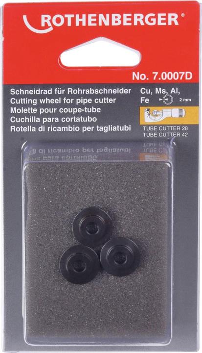 Image du produit Rothenberger Roue de coupe de rechange Roue de coupe Ø 3 - 42 mm Profondeur de coupe 2,5 mm (Roue de coupe)