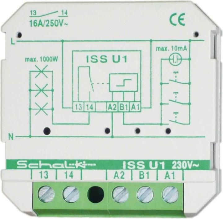 Schalk SCHAL ISS U1 Impulse switch 230V AC, 1 NO contact 16A (flush-mounted)