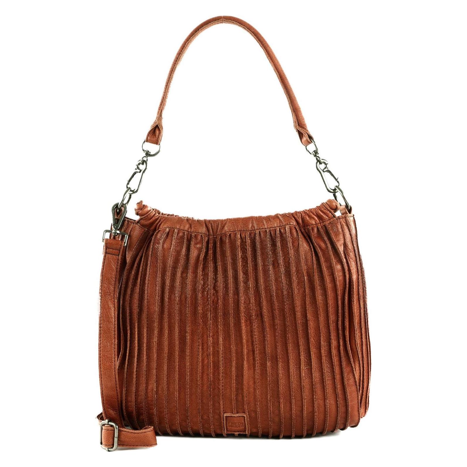 FredsBruder, Damen, Handtasche, Say Hello Midi Hobo Bag, Orange, Braun