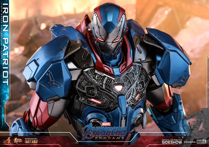 Actual product image Hot Toys Avengers Endgame "Iron Patriot" 1/6 Scale Figure