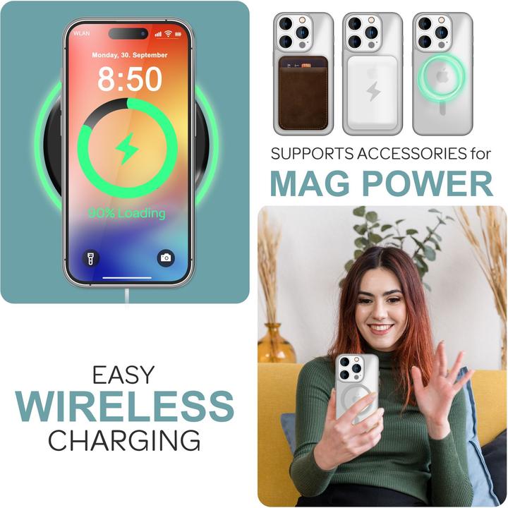 Produktbild Nalia Matte Hybrid Hülle mit MagSafe Funktion (Apple iPhone 16 Pro Max)