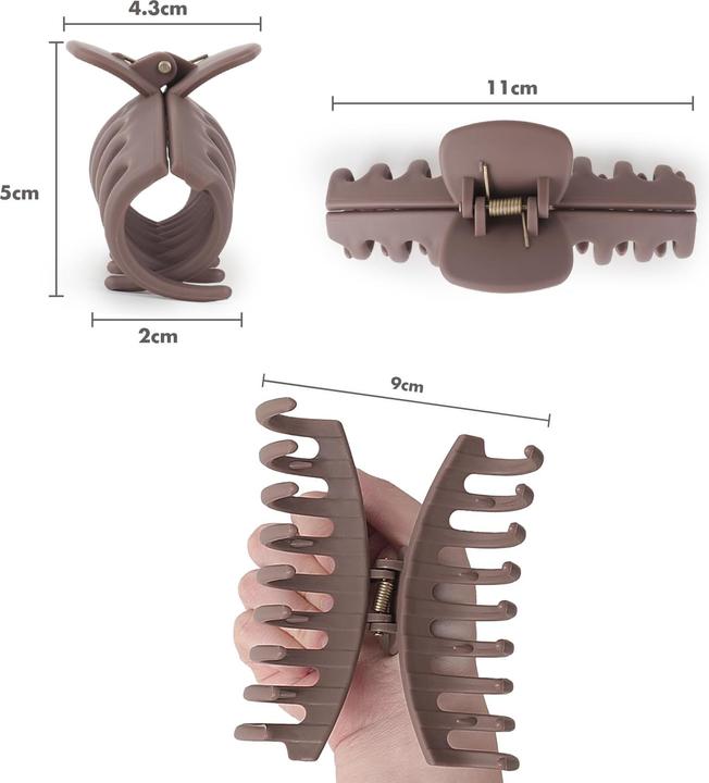 Produktbild Activity Board 4 Stück Haarspange gross, rutschfeste Kunststoff-Haarspangen mit starkem Halt (4 Stk.)