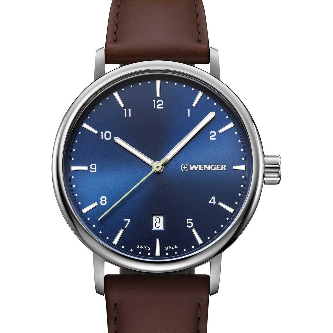 Thumbnail - Wenger, Armbanduhr, Urban Classic, Braun, (Analoguhr, Swiss Made, 40 mm)