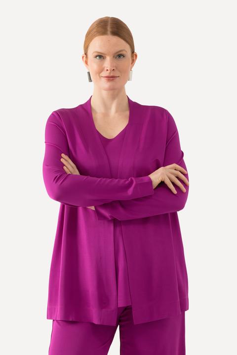 Produktbild Ulla Popken Slinkyjacke, offene Form, Schalkragen, Langarm (42, 44)