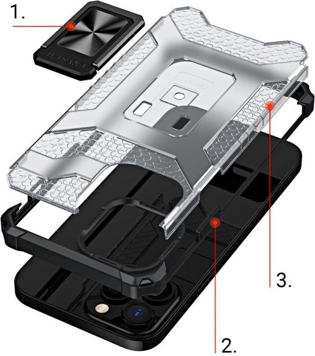 Produktbild Hurtel Crystal Ring Case Kickstand Tough Rugged Cover for iPhone 13 Pro Max green (Apple iPhone 13 Pro Max)