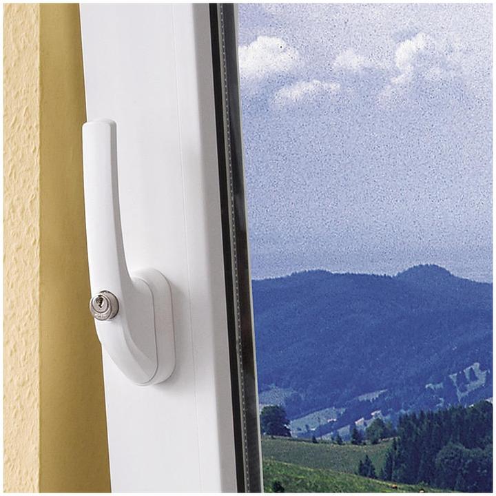Actual product image Abus FG400 S AL0125 lockable window handle, silver Window handle, silver