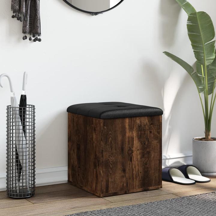 Immagine prodotto VidaXL Panca con contenitore in rovere fumé 42x42x45 cm (42 cm)