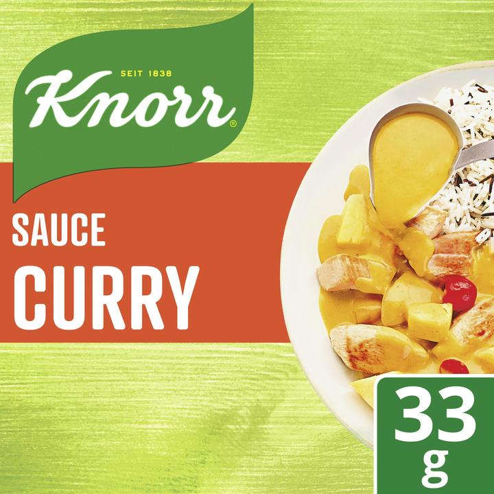 Produktbild Knorr Curry Sauce Beutel, ideal zu Reisgerichten, mild-sämige Currynote, Indisch Asiatischer Klassiker (33 g)
