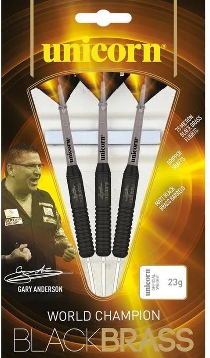 Produktbild Unicorn Black Brass Gary Anderson Steel Darts (25 g)