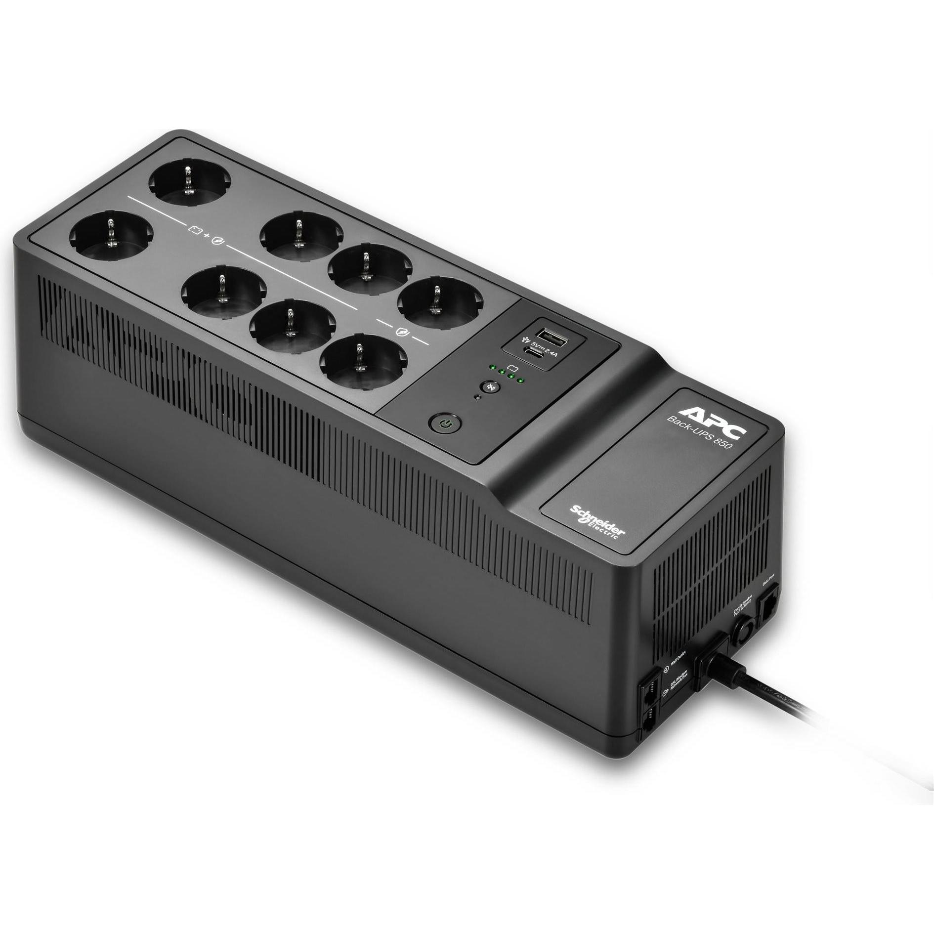 APC BE850G2-SP, Standby (Offline), 0,85 kVA, 520 W, Sine, 220 V, 230 V (850 VA, 520 W, Standby USV), USV