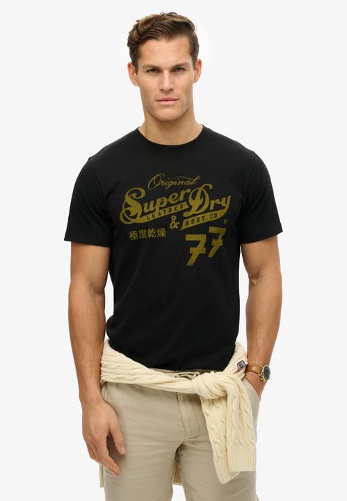 Actual product image Superdry Leather & Boot Co Script T-Shirt (M)