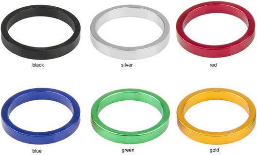 Produktbild M-Wave Distanzring 1 1/8" x 5 mm ø 28.6 mm Set à 6 Stk. schwarz