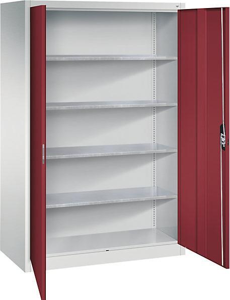 Light grey RAL 7035, Ruby red RAL 3003