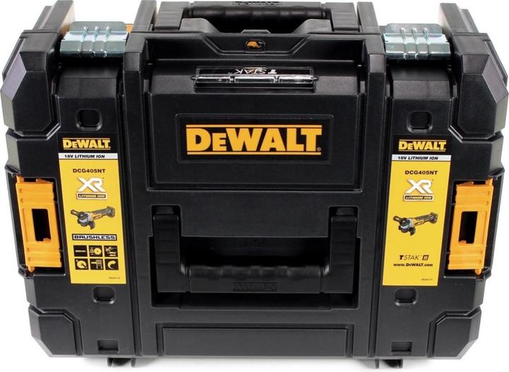 Actual product image DeWalt DCG 405 M2 Battery Angle Grinder 18V 125mm Brushless + 2x Battery 4,0Ah + Charger + TSTAK (125 mm)