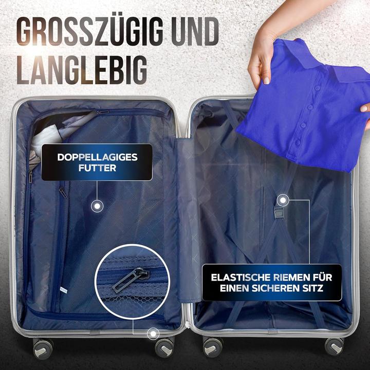 Image du produit DS-Lux Ensemble de 3 valises rigides (88 l)