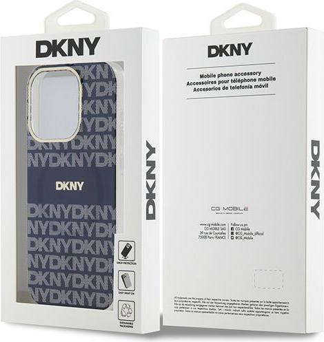 Actual product image DKNY PC/TPU Repeat Pattern Tonal Stripe Magsafe Case for iPhone 15 Pro Blue (Apple iPhone 15 Pro)
