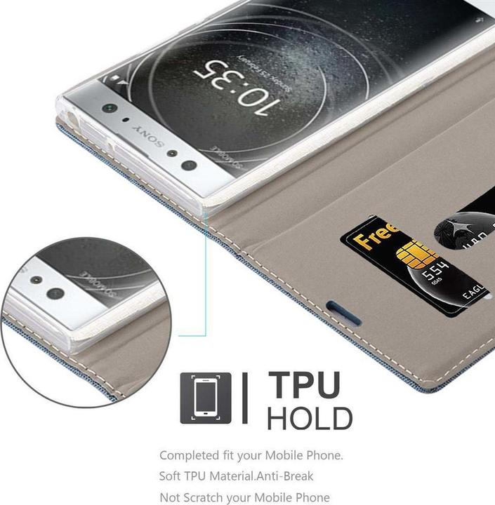 Actual product image Cadorabo Book Jeans Optics Cover (Sony Xperia XA2 Ultra)