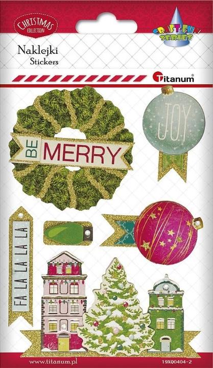 Produktbild Titanum Weihnachtsaufkleber aus Holz 6 Stk