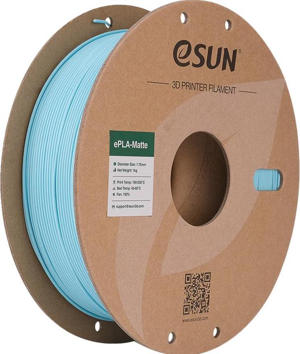 Immagine prodotto eSUN Filamento ePLA Mat azzurro 1,75 mm 1Kg (PLA, 1.75 mm, 1000 g, Blu)