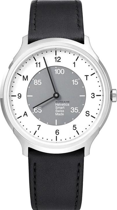 Mondaine Helvetica No1 Regular Smart (Analoguhr, Hybrid Uhr, Swiss Made, 40 mm)