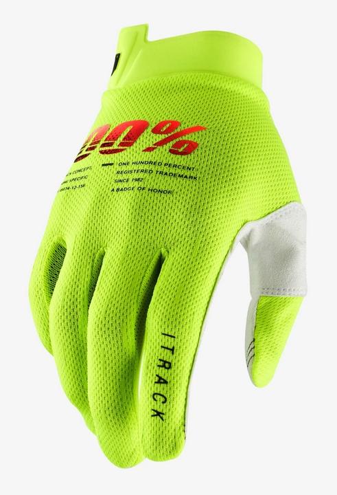 100% Handschuhe iTrack fluo gelb M (M)