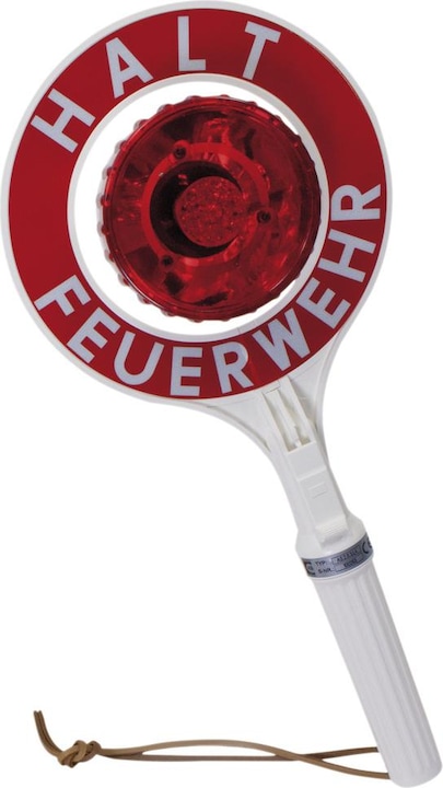 Produktbild Dönges Anhaltestab lang, beidseitig beleuchtet, Halt Feuerwehr/Strasse frei, LED