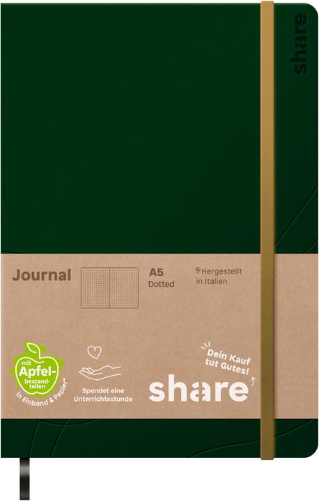 Image du produit Share Journal Y-07-07-14 A5 vert (A5, Pointillés, Couverture souple)