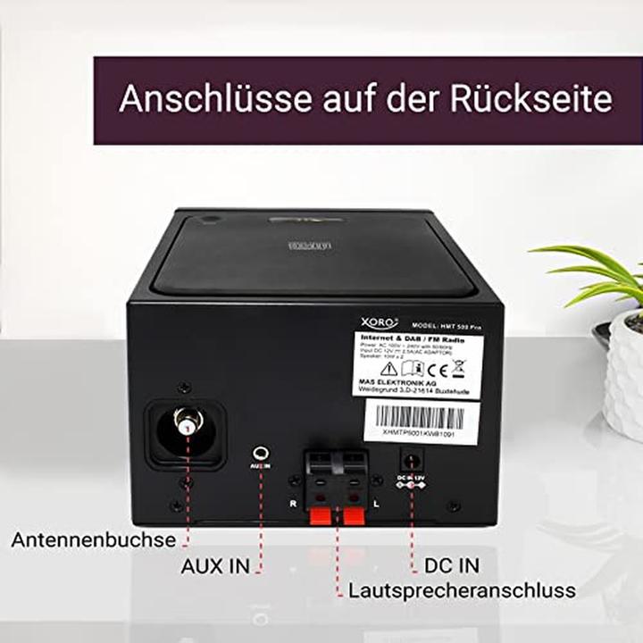 Actual product image Xoro HMT500 pro (Wi-Fi, Bluetooth, CD player, Spotify Connect, 2x 10 W)