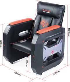 Produktbild Blue E-BLUE EEC338 Auroza Gaming Sofa schwarz-rot / Kunstleder / belastbar bis 200 kg