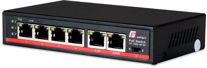 Getfort GF-106D-4P-65 Network Switch Unmanaged Fast Ethernet (10/100) Power over Ethernet (PoE) (6 ports)