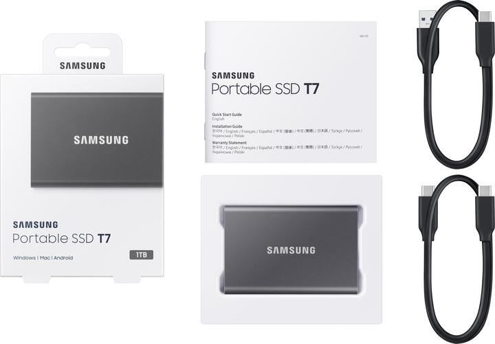 Actual product image Samsung Portable T7 Titan Grey (1000 GB)