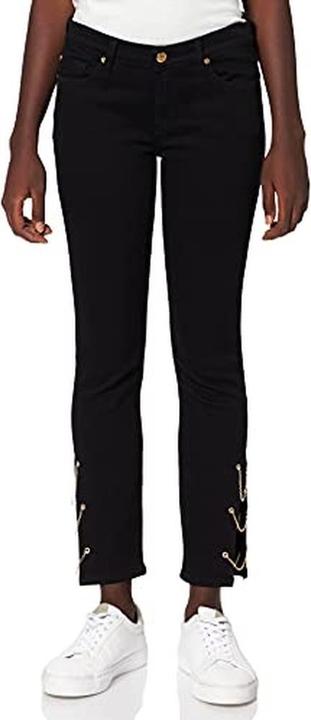 7 For All Mankind Dames The Skinny Crop Slim Illusion Fame with Chains On Hem Jeans (W29/L30)