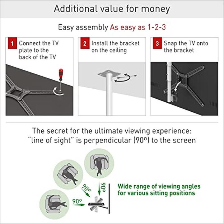 Produktbild Barkan TV Deckenhalterung (Decke, 65", 40 kg)