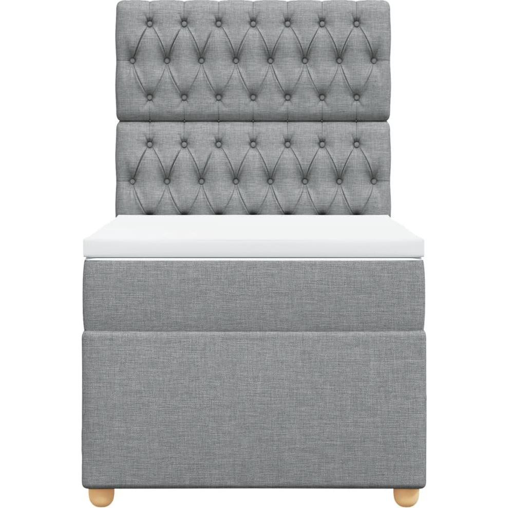 Thumbnail - VidaXL, Bett, Bo x springbett mit Matratze 90 x 190 cm Stoff (90 x 190 cm)