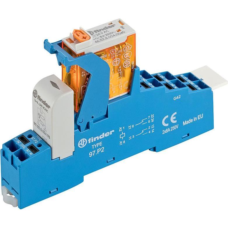 Finder Relay interface module push-in terminals, Relais