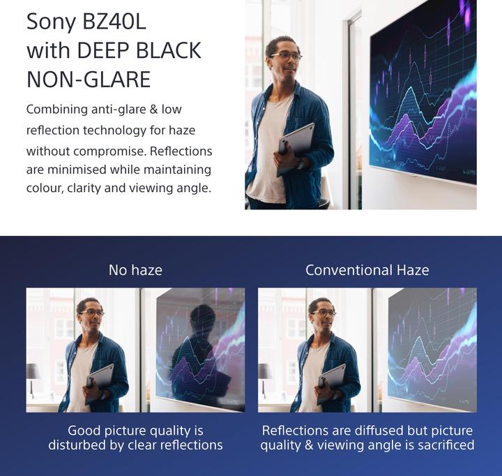 Actual product image Sony 75" Pro BRAVIA LCD 700nit Haze (3840 x 2160 Pixels, 75")