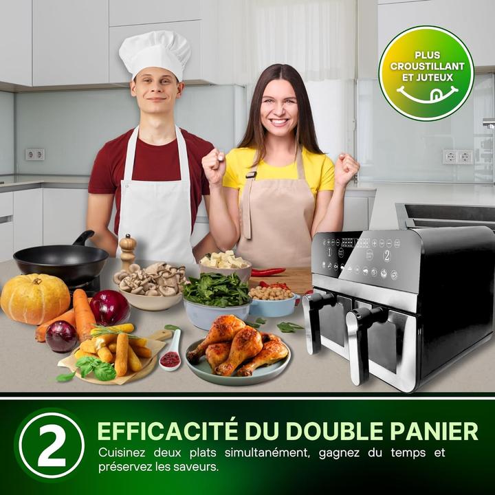 Image du produit Comfy Nest Friteuse à air double avec fenêtres