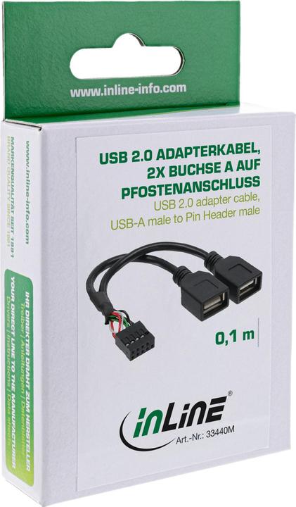 Produktbild InLine USB 2.0 Adapterkabel (0.20 m)