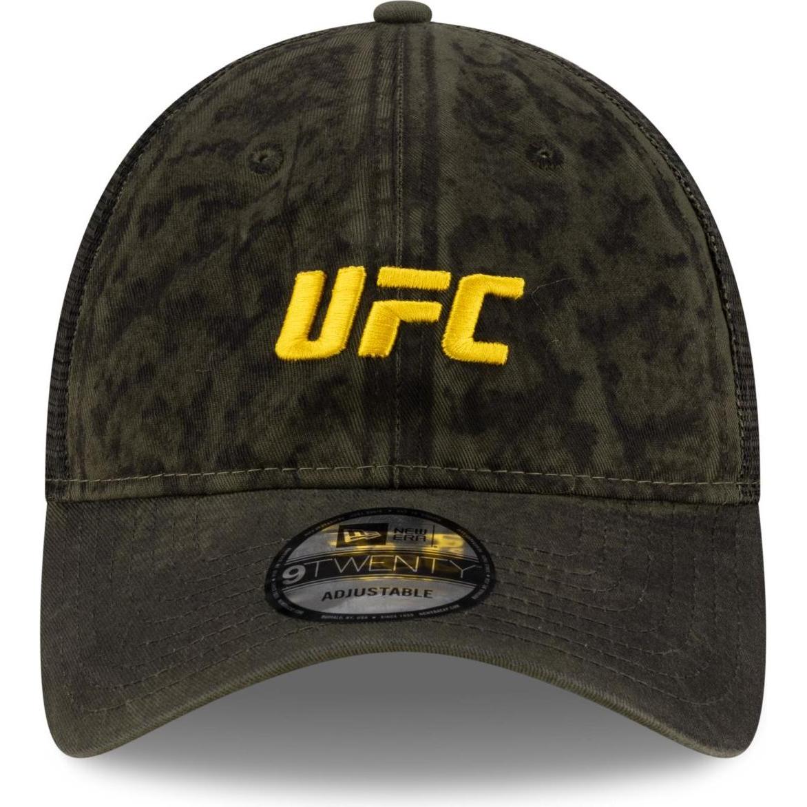 Thumbnail - New Era, Cap, 9Twenty Trucker Cap - UFC MMA oil washed oliv