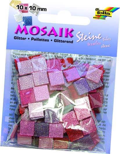 Folia Mosaic stones GLITTER MIX, 45g, 10x10mm