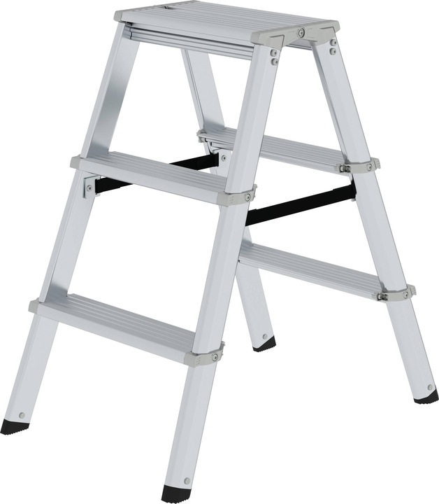 Produktbild Munk ML Stufen-Stehleiter beidseitig begehbar 2x3 Stufen (Stehleiter, 69 cm)