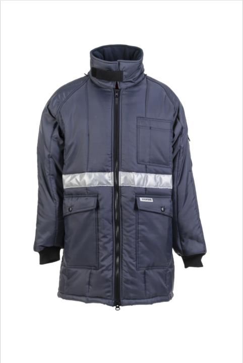 Planam Kühlhaus Parka marine, Innenfutter rot M L (L)